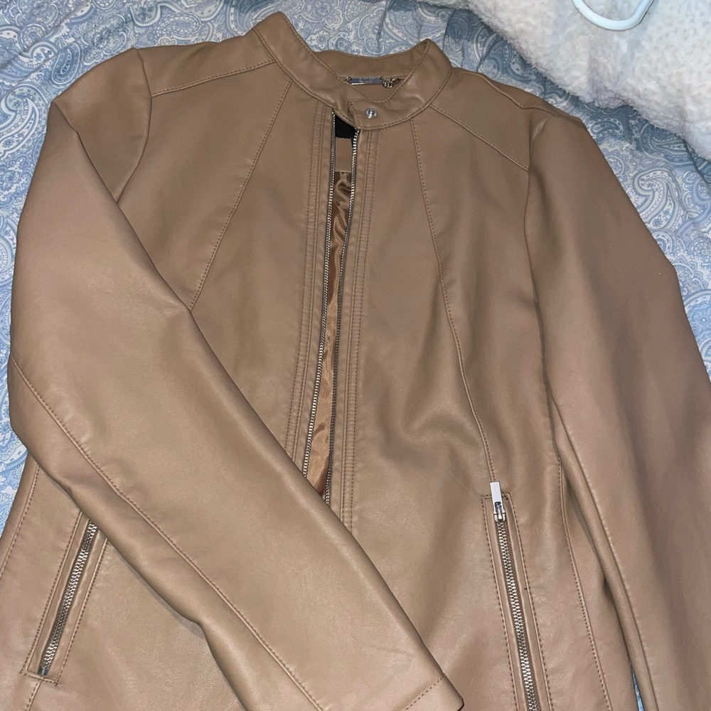 NWT TAN LEATHER JACKET